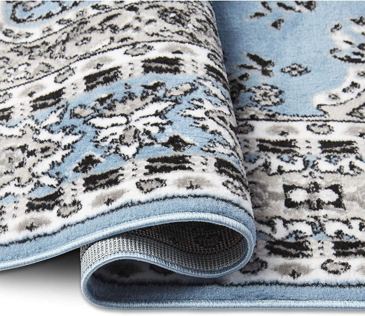 Traditional Area Rug Bordered Medallion Design Persian Oriental Rugs Carpet Runners