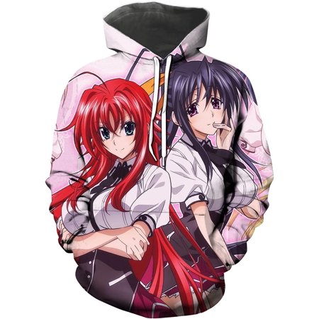 High School DxD Anime Casual Hoodie Sweatshirt Pullover 3X-Large