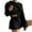 Black, variant on LYXSSBYX Pj Sets for Woman Women's, Shorts, Breathable Fashion Casual Set, Home Wear, Long Sleeved Round Neck Top/shirt Set