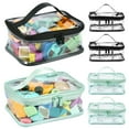 thumbnail image 1 of Dsseng 3 Pcs Sacs de Rangement pour Jouets en PVC Transparent avec Fermeture Éclair et Poignée Réutilisables pour Jeux de Société Imperméables pour Blocs de Construction Jouets Livres, 1 of 9