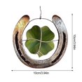 thumbnail image 2 of Spring Savings! Irish Four Leaf Clovers Souvenirs Christmas OrnamentsCrafting Horseshoe Door Wall Art Decor Pocket Symbols Funny Gifts, Green, 2 of 6