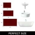 thumbnail image 5 of Chenille Bathroom Rugs, Extra Soft and Absorbent Shaggy Bath Mat Rugs, Washable Non Slip Shower Mat Carpet for Bathroom Floor, Tub and Shower, 20"x32", Burgundy, 5 of 9