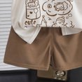 thumbnail image 5 of Baby Clothes Boy Toddler Summer Outfits Kids Unisex Cotton Cartoon Print Short Sleeved Training 12 18 24 Month 3T 4T 5T T-Shirt with Shorts Children's 2-Piece, 5 of 5
