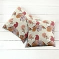 thumbnail image 2 of Ambesonne Modern Throw Pillow Cover 2 Pack, Big Flowers Butterflies Art, 20", Cream Orange, 2 of 6