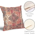 thumbnail image 3 of Rust Red Ethnic Boho Pillow Covers 18X18 Inch Bohemian Carpet Vintage Couch Pillow Cases Southwestern Throw Pillows Set of 2 Farmhouse Home Decor for Room Bedroom Outdoor Porch Patio Cushion, 3 of 6