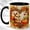 Black, variant on Autumn Squirrel Coffee Mug, Woodland Harvest Mug, Ceramic 11 oz
