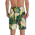 thumbnail image 4 of Lsque Tropical Floral Jungle Mens Sleep Pajama Shorts,Short Pajama Pants, Cotton Ultra-Soft Knit-XX-Large, 4 of 9