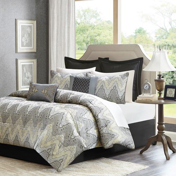 Madison Park Paxton 12 Piece Jacquard Comforter Set (Queen)