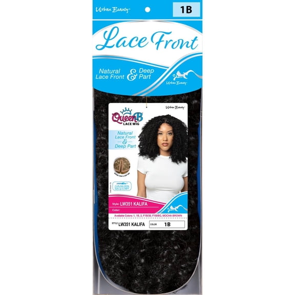 QueenB Synthetic Lace Front Wig - #1B - Kalifa