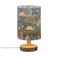 thumbnail image 2 of Paper Art Nocturne Clouds Stars Table Lamp with USB Port LED Warm Light Lamp Night Light Home Decor, 2 of 7