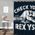 thumbnail image 2 of Orinice Tyrannosaurus Rex Bathroom Decor Set with Hooks, Colorful Luxurious Print Polyester Fabric Shower Curtain for Home Decoration 36x72, 2 of 7