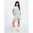 thumbnail image 2 of No Boundaries Denim Shortalls, 3" Inseam, Women's Sizes XXS-XXL, 2 of 5