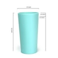 thumbnail image 2 of Yalin 26 ounce Plastic Tumblers/Large Drinking Glasses/Party Cups/Iced Tea Glasses,Unbreakable, Dishwasher Safe, BPA Free,set of 6 (Cyan), 2 of 6