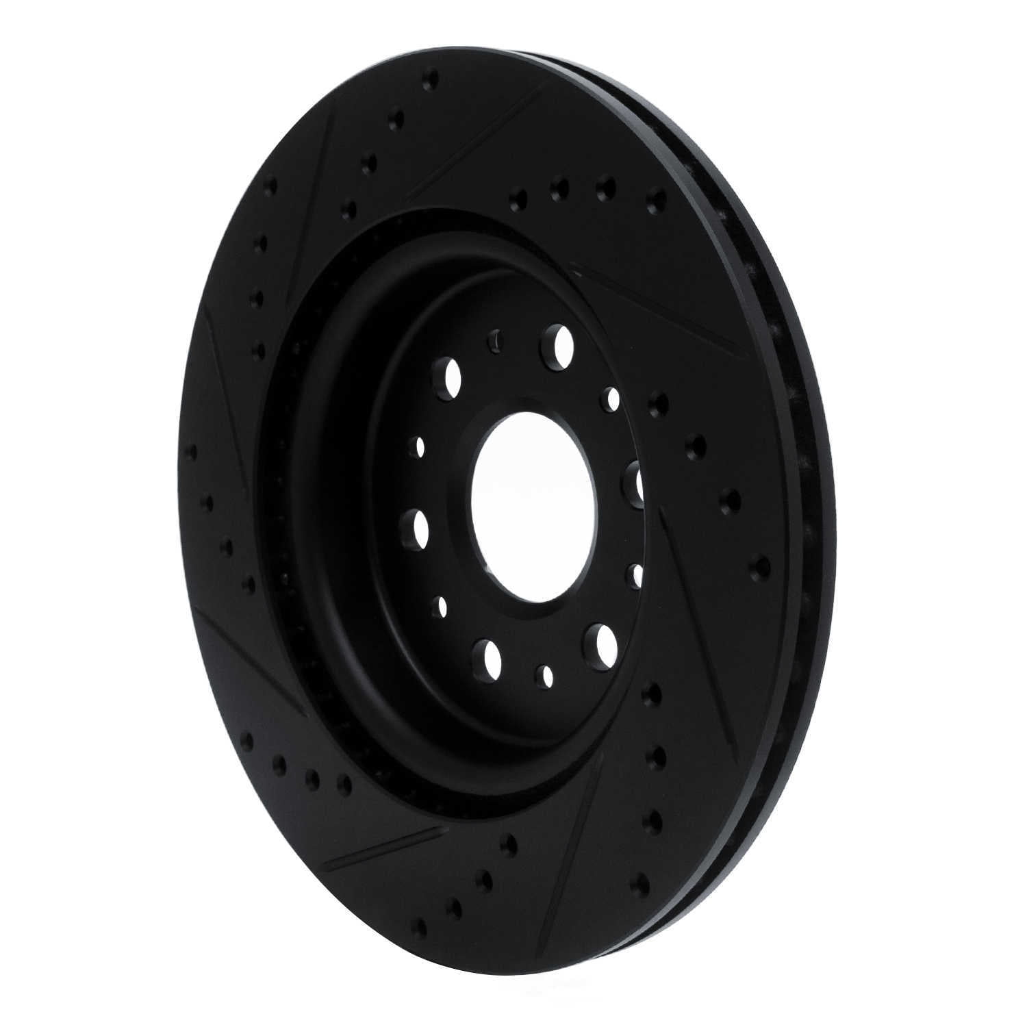 Dynamic Friction Company 633-48000R DFC Brake Rotor - Drilled And Slotted - Black