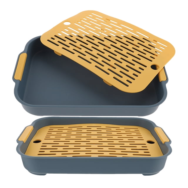CATIEBYE 2Ud Receptáculo De Entrenamiento Para Conejos Y Cobayas Plástico Resistente Con Amplio Espacio