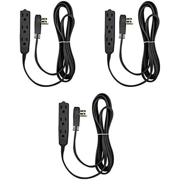 Cable de extensión BindMaster plano con múltiples salidas, 2,4 m, paquete de 3