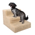 thumbnail image 6 of Clearance! Pet Stairs 3 Steps Indoor Dog Cat Steps Ramp Ladder for Puppies Up to 55 lbs, Beige, 6 of 8