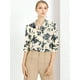 thumbnail image 3 of Blusa Floral Con Botones Mangas Largas Trabajo Oficina Para Mujer Beige M, 3 of 6