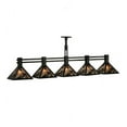 thumbnail image 2 of Meyda 137562 75 in. Ducks in Flight 5 Light Island Pendant, Black & Silver Mica, 2 of 5