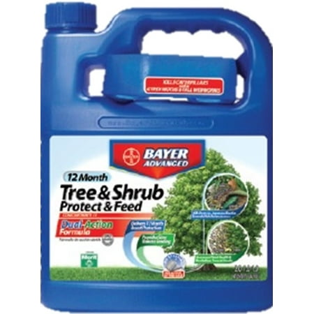 Compound Feed - Bayer Advanced Tree & Shrub Protect & Feed 64 oz Concentrate for Aphids, Japanese Beetles, Whitefly & Emerald Ash Borer