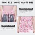 thumbnail image 6 of Pioneer Flower Floral Print Pattern Apron-Garden Aprons for Women with Pockets-Cotton Linen Waterproof Kitchen Cooking Gardening Aprons Adjustable for Kitchen,Cooking,BBQ and Salon 33x27 Inch, 6 of 7