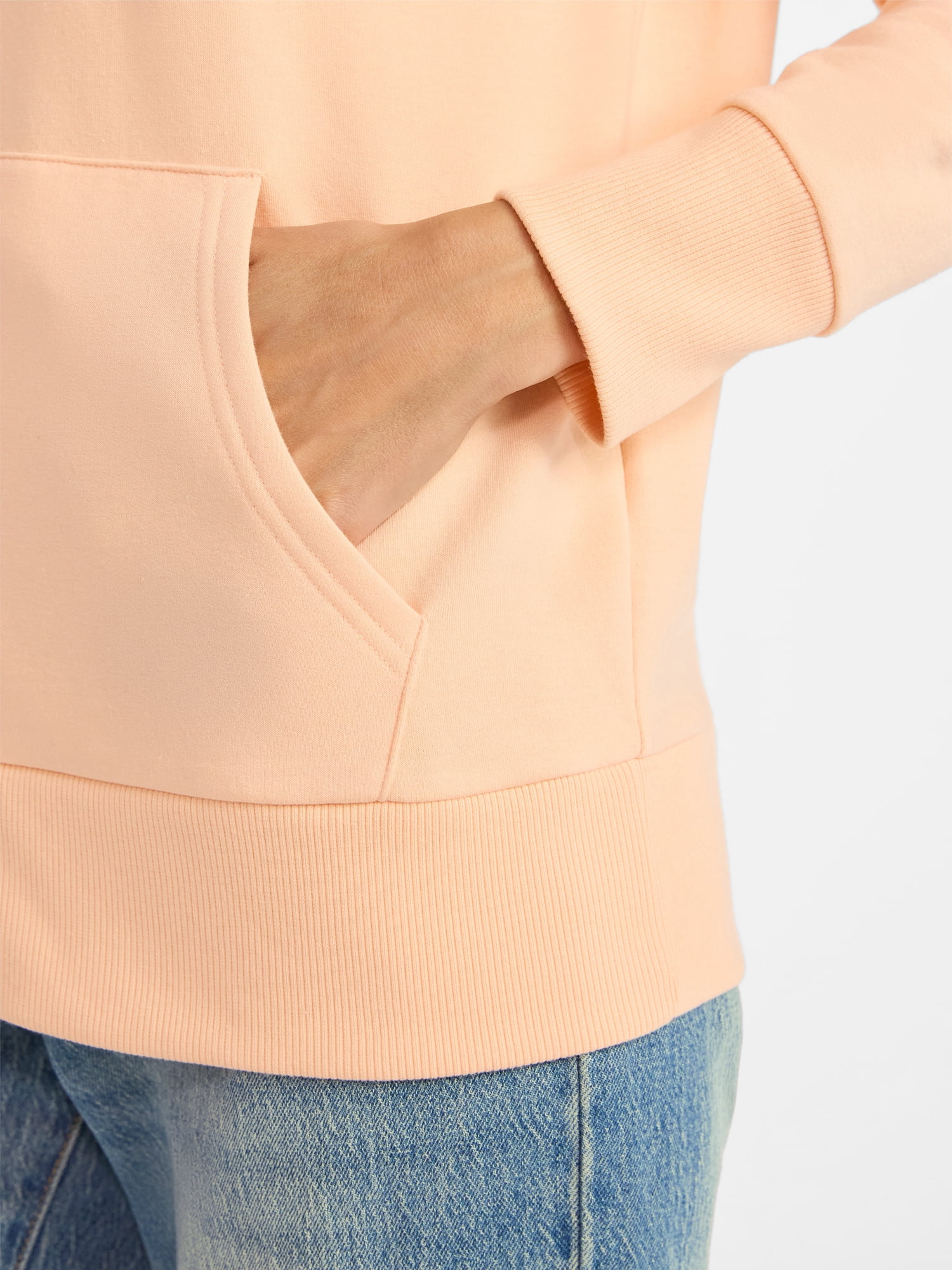 Time and Tru Women's and Women’s Plus Zip Front Fleece Hoodie Jacket, Sizes XS-4X