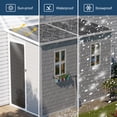 thumbnail image 6 of JULY'S SONG 8x4 FT Resin Lean to Shed, Outdoor Plastic Storage Shed with Floor & 2 Windows, Vent, Waterproof Tool Shed for Outside, Grey, 6 of 9
