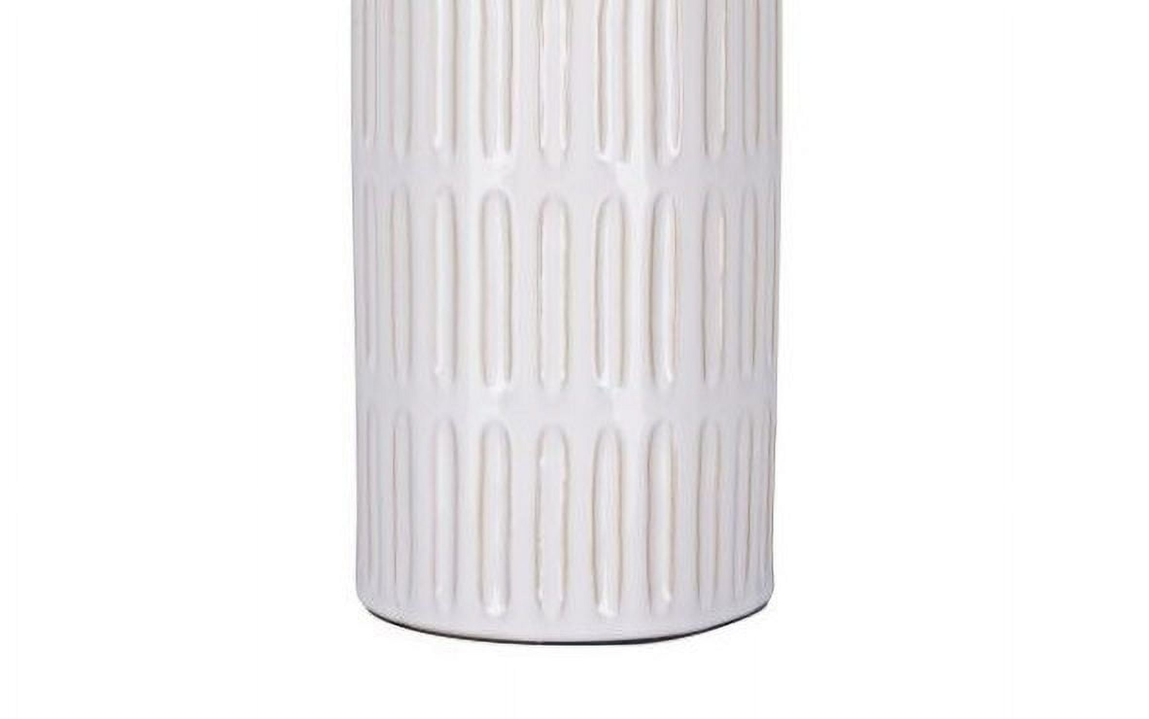 (2 pack) Better Homes & Gardens Etched Ceramic Table Lamp Base, Natural Two-Tone, 19" H