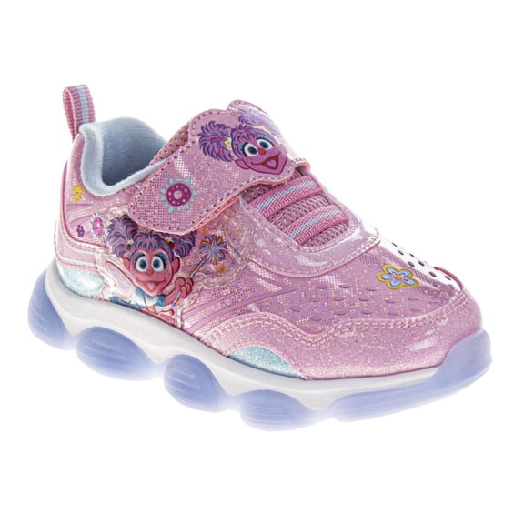 Sesame Street Girls Abby Caddaby Sneakers. (Toddler Little Kids), Pink, Size: 10