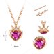 thumbnail image 5 of Cumpleaños Collares Regalo Fiesta Colgante Joyería Nieta Mujeres Princesa Niña para Hija Adolescente para Niñas Corazón Cristal Collar Collares y Colgantes, 5 of 8