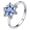 Blue, variant on Moissanite Ring for Women 1 Carat Diamond Engagement Rings 18K 925 Sterling Silver Moissanite Ring Womens Anniversary Rings Diamond Wedding Promise Rings Lab Diamond Ring