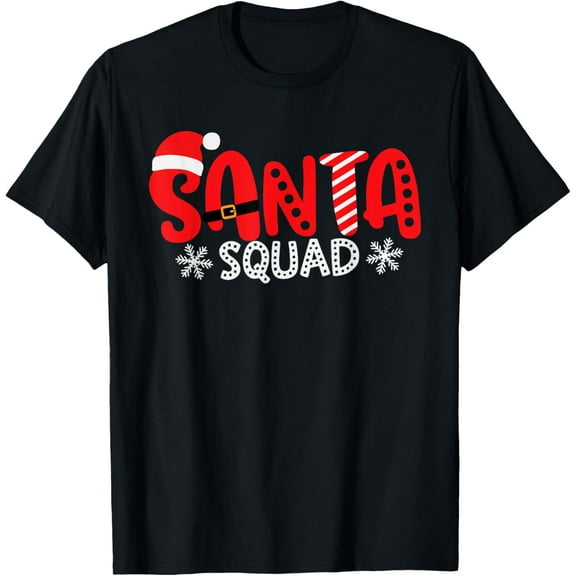 Santa Squad Christmas Team Santa Crew Family Matching Xmas T-Shirt