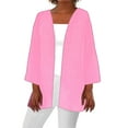 thumbnail image 1 of Timegard Cardigan à Manches 3/4 pour Femmes, Manteaux Légers à devant Ouvert, Automne, Décontracté, Coupe Ample, Vestes Fines, 1 of 5