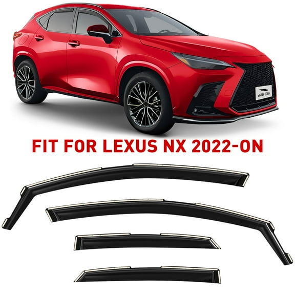 Voron Glass in-Channel Extra Durable Rain Guards for Lexus NX 2022-2024, Window Deflectors, Vent Window Visors, 4 Pieces - 200575
