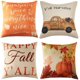 thumbnail image 1 of Fundas de almohada de otoño de acción de gracias 18x18 pulgadas para decoración de otoño conjunto de 4 almohadas decorativas para sofá Couc Feliz Sencillez, 1 of 4