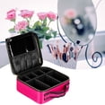 thumbnail image 1 of Tcbosik Professional High-Capacity Multilayer Portable Travel Makeup Bag Strap Rose Red, 1 of 7
