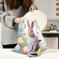 thumbnail image 6 of Coolnut Easter Cute Rabbit Kitchen Dish Towel Set 6Pcs,Dishcloths Sets Fast Drying Kitchen Towels Tea Towels Gift Set for Drying Cleaning Cooking Baking32 Wash cloth, 6 of 7