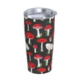thumbnail image 2 of Kll Red Mushrooms Stainless Stainless Steel Vacuum Insulated Coffee Cup 20 Oz Lids And Straws,1 Metal Straws,1 Cleaning Brush, 2 of 9