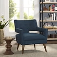 thumbnail image 2 of Modern Contemporary Urban Design Living Lounge Room Armchair, Navy Blue, Fabric, 2 of 4
