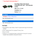 thumbnail image 2 of Front Wiper Motor Pulse Board - Compatible with 1990 - 1996 Chevy Lumina 1991 1992 1993 1994 1995, 2 of 2