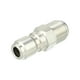 thumbnail image 1 of Adaptador de pistola de lavado a presión de acero inoxidable de 3/8" tono plateado universal para automóvil, 1 of 7
