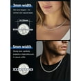 thumbnail image 6 of ChainsProMax Solid 925 Sterling Silver Cuban Chain Women Men Necklace, 3mm/5mm, 14"-28", Jewelry Gifts for Men/Women, 6 of 9