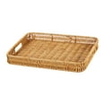 thumbnail image 4 of Baoblaze Rattan Wicker Storage Basket Home Decor Entryway Dinner Table Handwoven Tray Rectangular M, 4 of 8
