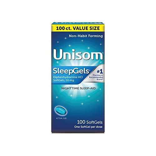 Unisom SleepGels SoftGels (100 Ct), SleepAid, Diphenhydramine HCI