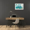 thumbnail image 3 of Nan 18x13 White Modern Wood Framed Museum Art Print Titled - Aqua Viva, 3 of 4