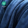 thumbnail image 4 of EMONIA Fleece Bed Blanket Queen Size, Soft Cozy Blanket, Lightweight Flannel Blanket for Bed, Sofa, Couch, All-Season Home Decor Gift for Men & Women, Navy, 90x90 Inches, 4 of 11
