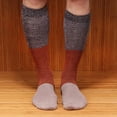 thumbnail image 3 of BambooMN Women's Rayon from Bamboo Fiber Classic Casual Crew Vintage 3 Color Stripe Socks - 2 Pair Value Pack, 3 of 5