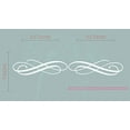 thumbnail image 3 of Set of 2 Elegant Swirls Vinyl Wall Decals Home Decor Stickers, 11.5x3-inch, White, 3 of 6