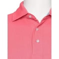 thumbnail image 2 of AKA Men's Solid Polo Shirt Classic Fit - Pique Chambray Collar Comfortable Quality Charcoal 3X, 2 of 4