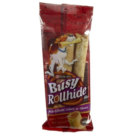Purina Busy Rollhide Large Dog Treats, 2 Pack, 6 oz